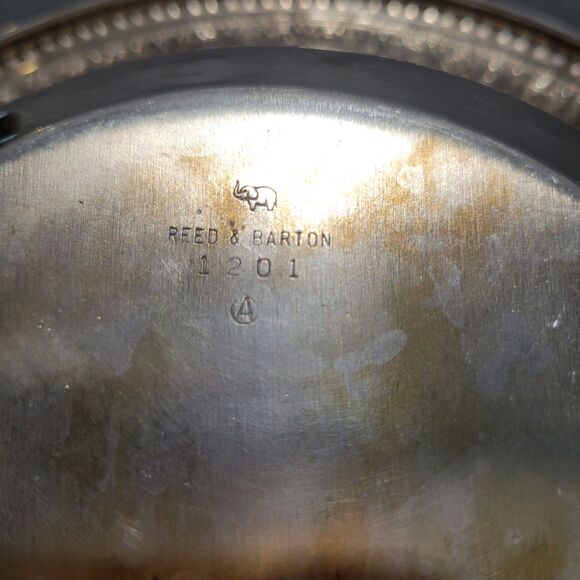 Vintage Reed & Barton 1201 Dish Silver Plate 10" Diameter ornate round Victorian - Picture 5 of 8